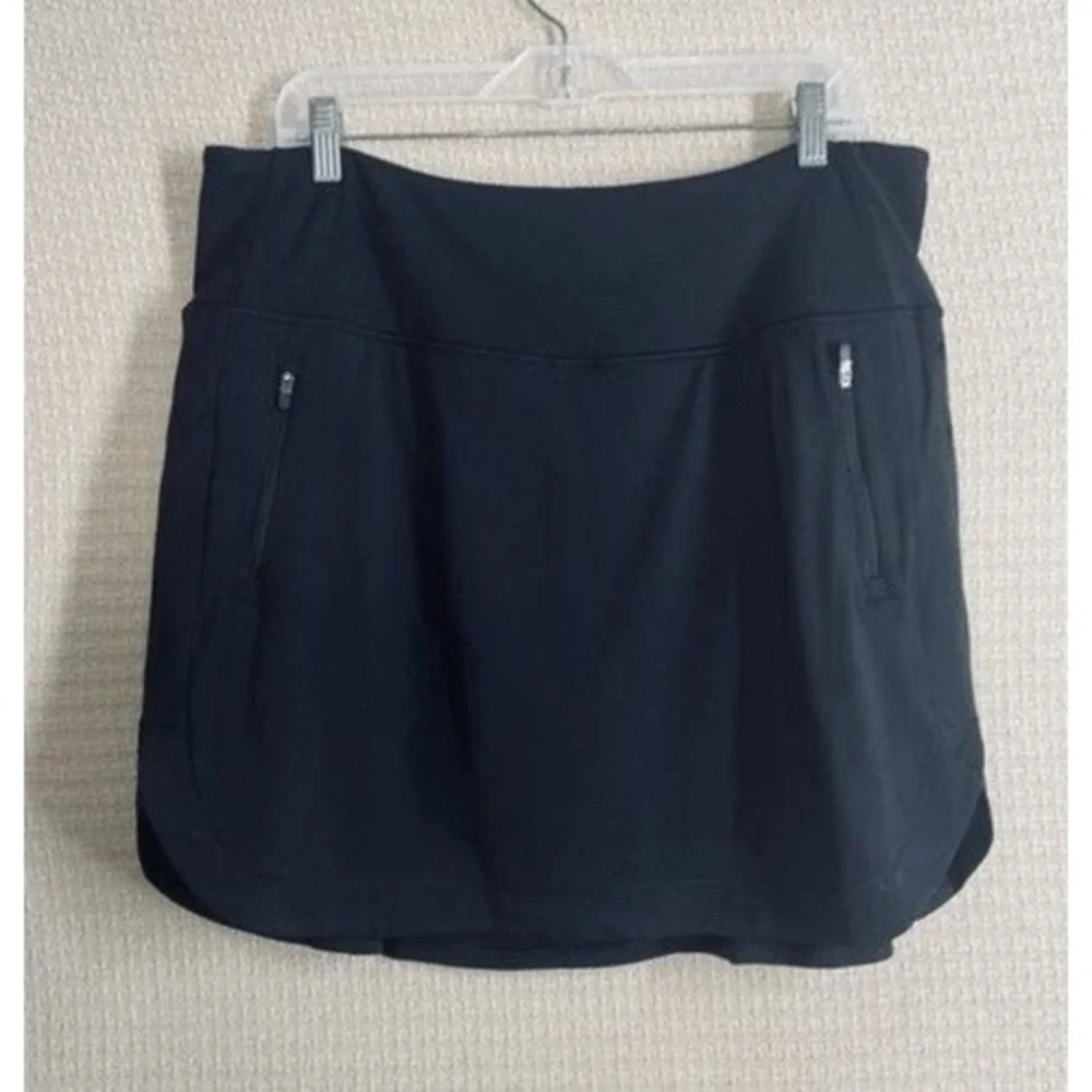Athleta Black Pockets Lined Fairway Golf Skort 16